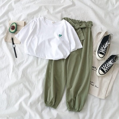 Two piece set tracksuit women summer clothes for women new Korean